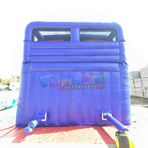 Tobogán inflable comercial de doble cara para eventos al aire libre, castillo inflable para niños, tobogán inflable azul seco para fiestas - Product Image 5