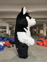 Comercial inflable Navidad Animal Siberian Husky perro mascota disfraz para Halloween dibujos animados Cosplay mascota