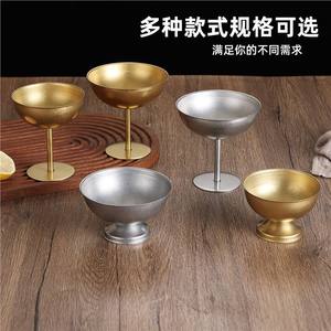 Vintage Stainless Steel Dessert Bowl Gold Cocktail Glass Ice Cream Cup Pudding Cup Snack Bowl Party Use - Product Image 5