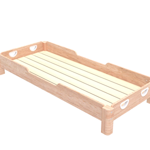 Lit pour bébé Pieds ronds <span class=keywords><strong>en</strong></span> bois massif <span class=keywords><strong>d</strong></span>émontés Design moderne réglable pour garderie - Product Image 1