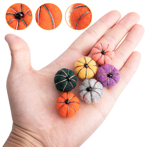 Decorazioni in Feltro a Forma di Zucca per Halloween e Natale, Piccole Zucche in <span class=keywords><strong>Lana</strong></span> per Decorazioni Domestiche, Alberi, Pareti e Feste - Product Image 3