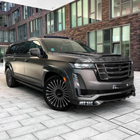 Pour Cadillac Escalade mise à niveau LD Style Kit de carrosserie large en Fiber de carbone avec nouvelle lèvre avant diffuseur arrière becquet capot gril