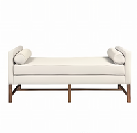 Fauteuil ottoman moderne de luxe et long banc style antique pour chambre à coucher appartement hôtel ou ferme