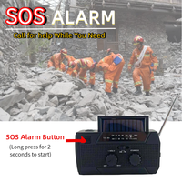 Radio Solar de Emergencia con Alarma SOS, Banco de Energía de Alta Capacidad de 5000 mAh, Linterna, Equipo de Supervivencia Portátil, Equipo de Ayuda