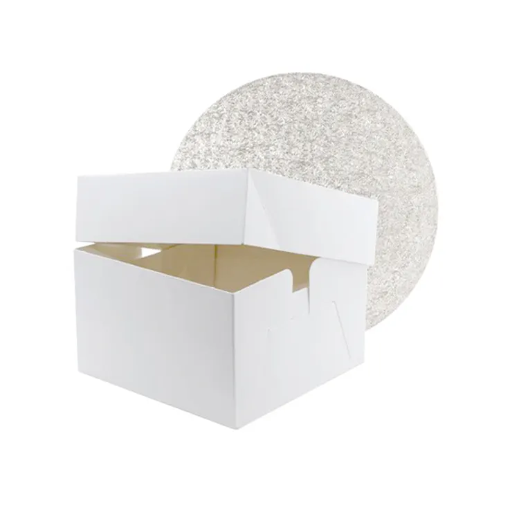 10 12 Inch Hot Selling Wit Groothandel Cake Dozen Ronde Voor Bruiloft Papier Doos Custom Tall Pakket Box Taart Tools mdf Cake Bases