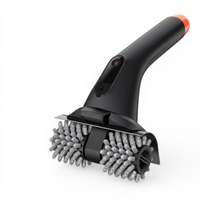 JXY JXY-GV51 Nouvelle brosse de barbecue électrique sans fil portative en acier inoxydable et plastique, poils rigides, moteur 650 tr/min, autonomie de 2 heures