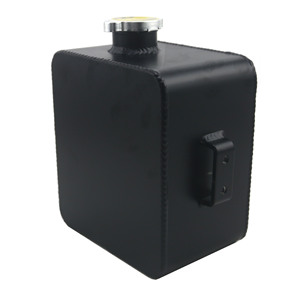 Réservoir d'eau auxiliaire en alliage d'aluminium, réservoir de refroidissement de 2,5 l pour modification de voiture, ajustement universel, argent noir - Product Image 4