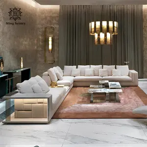 Professional Design Extendable Modular Storage Material Sofas Living Modern Room Sofa Feature Genuine Leather Sofa Set