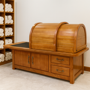 Cama de Masaje Térmico Infrarrojo de Lujo de Nueva Llegada para Uso en Hoteles y Gimnasios, Muebles Comerciales para Salones con Marco de Madera y Esponja de Alta Densidad - Product Image 2