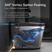 Vasque de toilette intelligente électrique de luxe moderne avec télécommande pour hôtels et complexes hôteliers de luxe