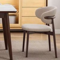 Chaise de salle à manger en bois de caoutchouc de luxe minimaliste moderne avec dossier, pour la maison, le bureau, l'hôtel, les banquets, les cafés, le salon