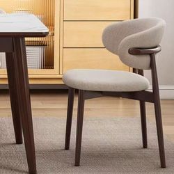 Sedia <span class=keywords><strong>da</strong></span> <span class=keywords><strong>Pranzo</strong></span> Moderna Minimalista di Lusso <span class=keywords><strong>in</strong></span> <span class=keywords><strong>Legno</strong></span> di Gomma con Schienale <span class=keywords><strong>per</strong></span> Casa, Ufficio, Hotel, Banchetti, Caffè, Soggiorno - Product Image 3