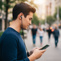 Earphone Ansty Type-C In-Ear Dynamic Driver dengan Mic, Suara Bass, Bahan Plastik