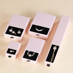 Custom Logo cassetto in cartone portagioie scatola regalo collana orecchino anello portagioie - Product Image 5