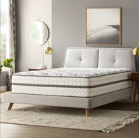 Matelas Hybride Compressé 14 Pouces avec Surmatelas Vibratoire pour un Confort Amélioré – Lit King Size en Mousse à Mémoire de Forme