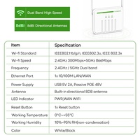 Extenseur WiFi double bande AX1200 2.4G 5G, extérieur, étanche IP66, portée longue distance 100M, amplificateur sans fil, répéteur Gigabit pour routeur