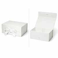 Boîte cadeau rectangulaire blanche rigide à couvercle rabattable pour cosmétiques, soins de la peau, bijoux, parfums, coffrets cadeaux, vente au détail en boutique