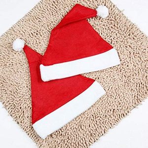 Factory Directly Sells Custom Holiday Party Decorated <b>Red</b> Non-Woven Soft Santa Hat for Children Adults - Product Image 3