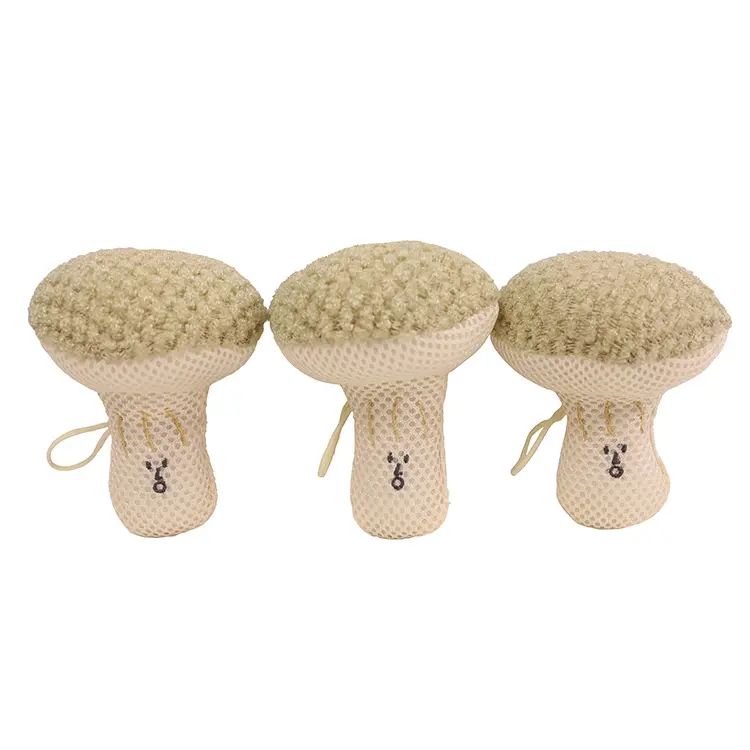 Nuovo Design morbido per la cura della pelle esfoliante spugna da bagno naturale fiore doccia palla eco friendly spugna da bagno scrubber personalizzata