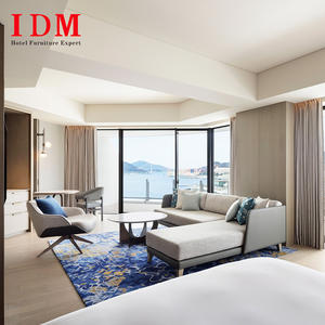 סט ריהוט לחדר שינה של מלון 5 כוכבים, מיטות טווין בהתאמה אישית עם שולחן מיטה וכיסא, התאמה אישית מלאה לחדר שינה בדירה - Product Image 2