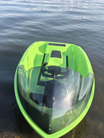 RUSH WAVE See Gray Machine Mini Bateau Électrique Go-Kart Multifonctionnel pour la Pêche, les Sports Nautiques et le Ski Nautique, Matériau ASA <115HP