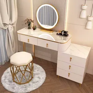 SZT-06 hiện đại trang điểm Vanity bảng bàn với ngăn kéo bàn trang điểm phòng ngủ bộ đồ nội thất