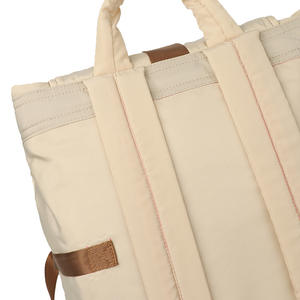 Sac à dos pour ordinateur portable multi-poches style preppy pour femme, kaki, violet, vert, fermeture à cordon, poignée avec compartiment pour ordinateur portable - Product Image 1