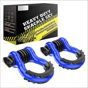 Manille en U forgée haute résistance <span class=keywords><strong>pour</strong></span> véhicule tout-terrain, équipement de sauvetage, antirouille, durable, <span class=keywords><strong>accessoire</strong></span> de levage de <span class=keywords><strong>remorque</strong></span> forgé - Product Image 1