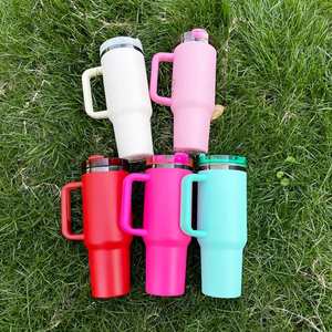High-Capacity 40Oz H2.0 Green Underneath Black Plated Tumbler Stainless Steel Water <b>Bottle</b> - Product Image 2