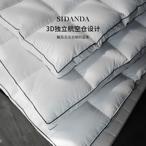Surmatelas en duvet de canard Sidanda 95% duvet blanc hongrois extra doux hypoallergénique style scandinave - Product Image 4