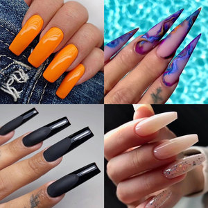 Faux ongles ultra-fins en ABS, demi-couverture, blanc mat, anti-rayures, pour extension d'ongles et manucure - Product Image 5