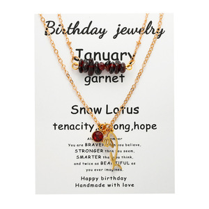 Collier multi-rangs en cristal avec <span class=keywords><strong>pierre</strong></span> <span class=keywords><strong>de</strong></span> <span class=keywords><strong>naissance</strong></span> du mois <span class=keywords><strong>de</strong></span> <span class=keywords><strong>naissance</strong></span>, zircon, or, acier inoxydable, charme du zodiaque pour femmes - Product Image 6