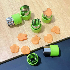 Stainless Steel Fruit Vegetable Cutter <b>Cookie</b> Mold 6-Piece Set Irregular Shapes Baby Food Pasta <b>Tool</b> - Product Image 1