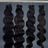 Cheveux humains Remy en vrac, noir naturel, longs, ondulés, tissage de cheveux Remy
