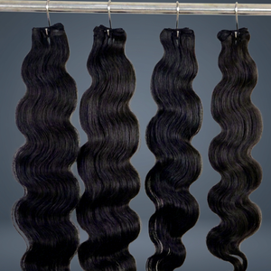 Remy Bulk Human Hair Natural Black Long Body Wave Remy Hair Weave - Product Image 4