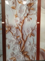 Panneaux de sol en PVC imperméables 3D, motif floral fait main en soie, panneau UV effet marbre pour décorations de mariage, fête des Mères, villa, salle de bain, salle de sport