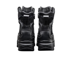 高足首黒ジャングル本革軍のブーツ軍の戦闘ブーツ - Product Image 5