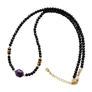 Natural Stone Crystal Necklace And <b>Bracelet</b> <b>Set</b> For Women Amethyst White Teal Beads Gold Clasp Gift Jewelry Yiwu Origin - Product Image 5