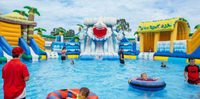 Parcours d'obstacles aquatiques gonflables commerciaux, ensembles de parcs aquatiques gonflables, jeux aquatiques gonflables