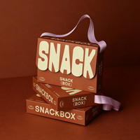 Boîte rigide en papier kraft brun écologique personnalisée avec impression quadricolore en feuille d'or, recyclable, portable, emballage alimentaire sûr