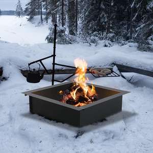 Nouveau produit KD Structure Backyard carré Fire Ring <span class=keywords><strong>Pellets</strong></span> Anneau de foyer antirouille - Product Image 6