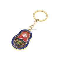 Llavero de Metal con Mapa de Rumania, Diseño de Dibujos Animados, de Alta Calidad, Souvenir, Muñeca Matrioshka con Camiseta de Fútbol, Esmaltado, Ecológico