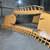 Bulldozer-Aufsatzrechen für D65 D6T D6R – Sitzrechen mit klappbaren Flügeln, optionaler Baumschubstab für Bulldozer
