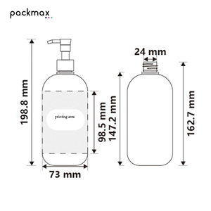 500ml Striped Transparent PET <b>Pump</b> <b>Bottle</b> for Shampoo Shower Gel - High End Hair Mask Lotion Container Wholesale - Product Image 2