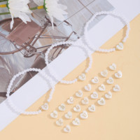 Ensemble de bracelets en perles plaquées or bohème DIY, lot de 3, perles en forme de cœur avec initiales, bijoux personnalisés pour femmes, cadeau