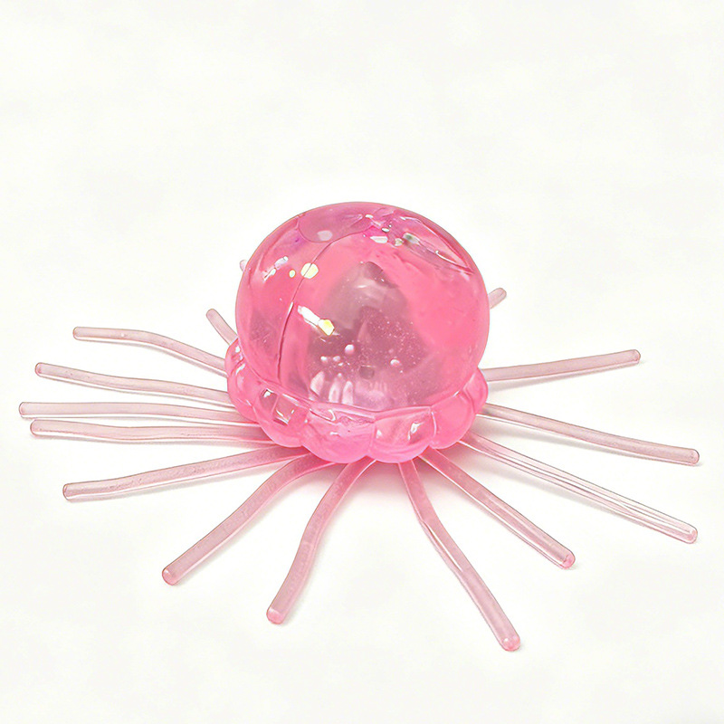 Medusa antiestrés rosa, bolsa OPP + caja de color