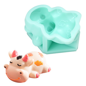 Molde de Silicona para Natillas de Gato, Gelatina de Conejo, Dinosaurio, Vaca Lechera, Molde de Silicona para Pudín de Dibujos Animados, Pastel de Mousse - Product Image 4