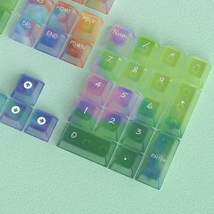 Venta al por mayor Cherry Roland Jade Keycap PC transparente 119 pequeño conjunto completo Magic Fog Teclado mecánico - Product Image 4