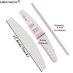 Profesyonel gri kum Falf ay tırnak törpüsü yüksek kaliteli cetvel desen gri tırnak törpüsü 100/150/180/240 Grit tırnak törpüsü - Product Image 4