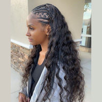 Extensions de cheveux humains au crochet sans nœuds, style Deep Water Wave Burmese Curl Feather, pour tresses bohèmes, pour femmes